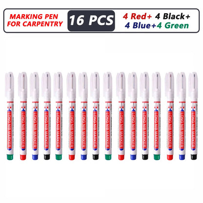 1-40PCS 20mm Deep Hole Long Nib Head Markers For Metal Perforating Pen Waterproof Bathroom Woodworking Decoration Multi-Purpose
