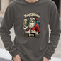 Santa Claus Pattern Men's Long Sleeve T-shirt Funny Christmas Tree Print Loose Tops Autumn Fashion X'mas Tees New Year Clothing