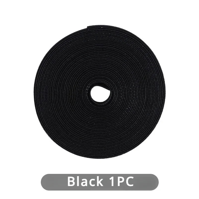 1 Roll Reusable Fastening Tape Cable Ties, Multi-Purpose Cord Organizer, Computer And TV Wire Storage, Data Cable Management Tie
