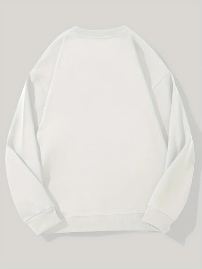 Men'S SEBS Logo Graphic Sweatshirt with Lettering SEBS Branding Casual Round Neck Pullover Loose Fit Comfort Casual Wear Apparel