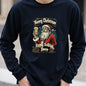 Santa Claus Pattern Men's Long Sleeve T-shirt Funny Christmas Tree Print Loose Tops Autumn Fashion X'mas Tees New Year Clothing