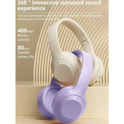 Wireless Bluetooth 5.3 Headphones Over Ear HIFI Stereo Headsets True Sport Gamer Earphone TF/AUX Music Player with HD Mic