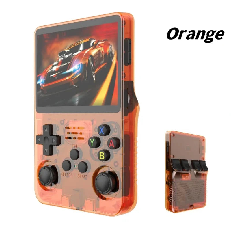 100% Genuine R36S Retro Handheld Video Game Console Linux System 3.5 Inch IPS Screen  Portable Pocket Video Player 64GB for PSP