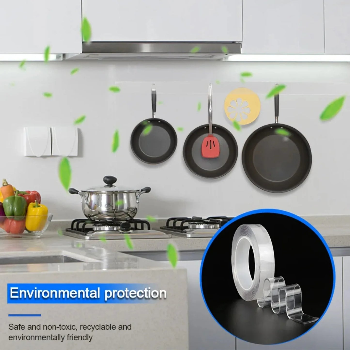 1/3/5M Double Sided Tape Transparent Acrylic Reusable Waterproof Adhesive Tracsless Tape Gadget Doble Cara Nano Tapes