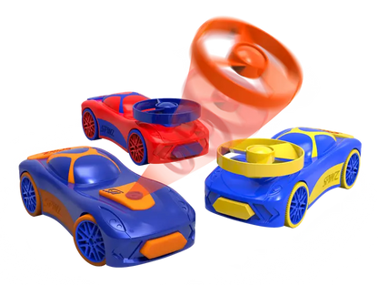 Spinz Pull Back Race Car with Flying Discs (2 Pack Assortment)