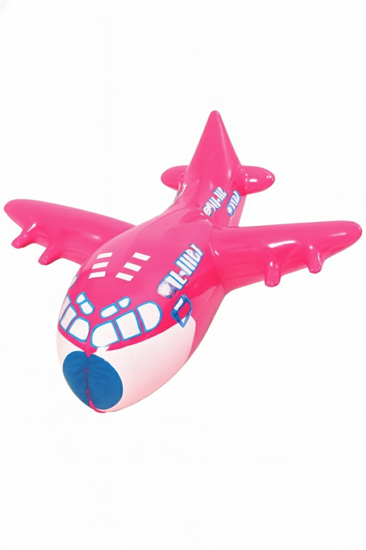 Bright Pink Inflatable Airplane Toy for Kids – Soft, Lightweight & Fun
